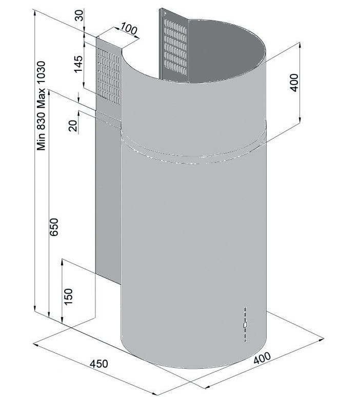 Вытяжка Fabiano Cylindra 40 Inox