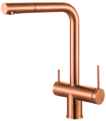 Смеситель кухонный с подключением к фильтру Fabiano FKM 31.14 SS Nano Copper