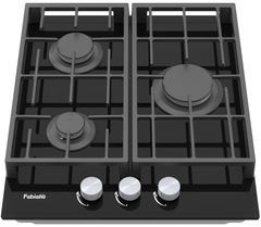 Варочная поверхность газовая Fabiano FHG 8453 VGH Black Glass