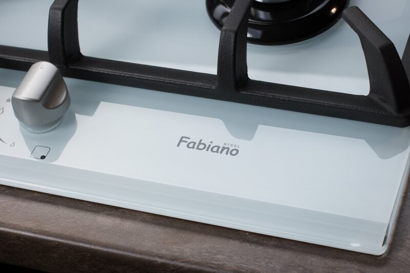 Варочная поверхность газовая Fabiano FHG 10-55 VGH-T White Glass