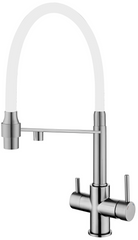 Кухонний змішувач з підключенням до фільтру Fabiano FKM 31.43 Inox White